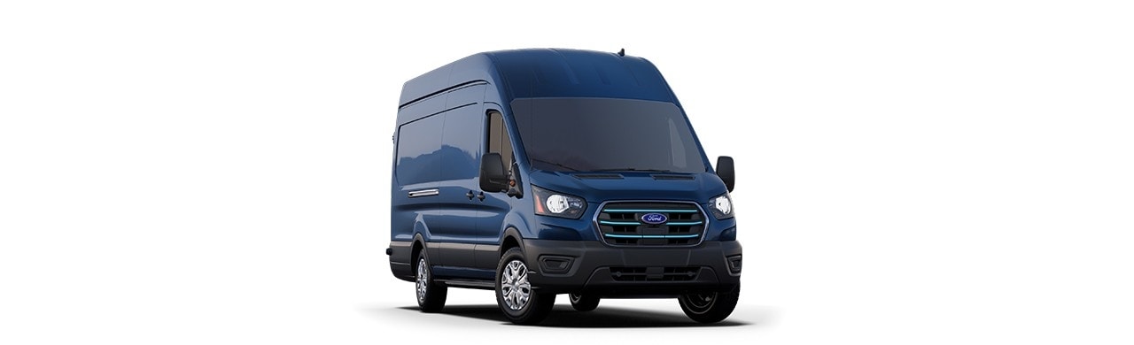 Ford E-Transit 2025, Van Comercial Eléctrica de Trabajo Color Azul Metrópolis
