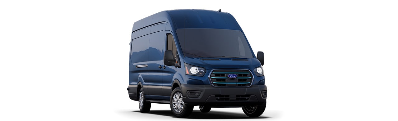 Ford E-Transit 2026, Van Comercial Eléctrica de Trabajo Color Azul Metrópolis