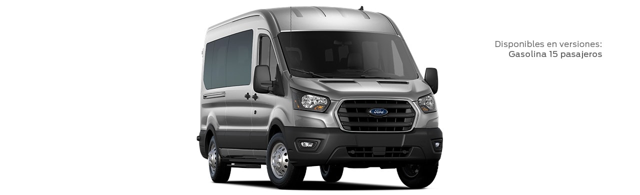 Ford Transit Pasajeros 2021 Gasolina transporte de personal disponible en color Plata Estelar
