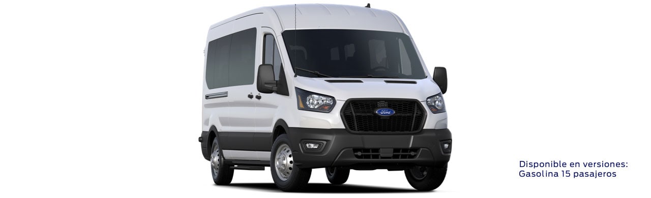 Descubre Ford Transit Pasajeros 2023, Van Comercial de Transporte en Color Blanco Oxford