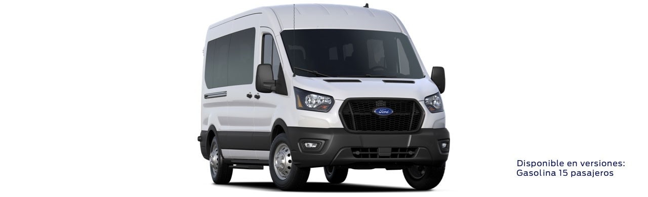 Descubre Ford Transit Pasajeros 2023, Van Comercial de Transporte en Color Blanco Oxford