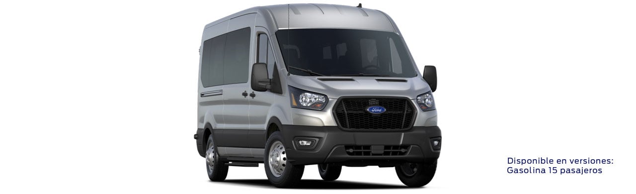 Descubre Ford Transit Pasajeros 2023, Van Comercial de Transporte en Color Plata Estelar