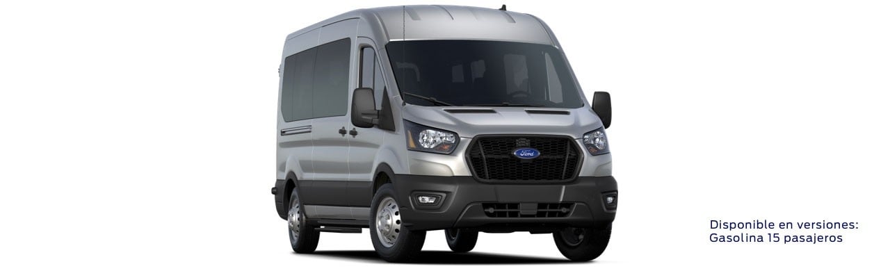 Descubre Ford Transit Pasajeros 2023, Van Comercial de Transporte en Color Plata Estelar