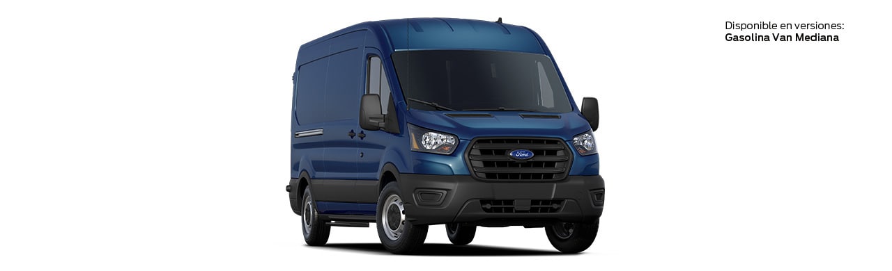 Ford Transit Van 2021 la Camioneta Van a Gasolina y Diésel Disponible en color Azul Metrópolis 