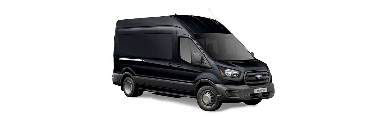 Negro Obsidiana Ford Transit Van 2025, Vehículo Comercial de Trabajo en color Negro Obsidiana