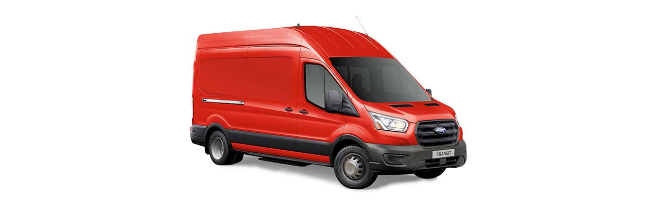 Ford Transit Van 2026, Vehículo Comercial de Trabajo en color Rojo Racing