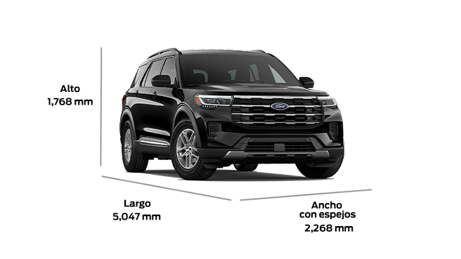 Consulta las dimensiones de Ford Explorer 2027 SUV versión Active