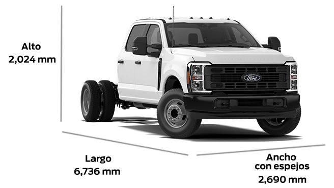 Ford Super Duty Chasis F-350 XL Gasolina Doble Cabina con mayor capacidad