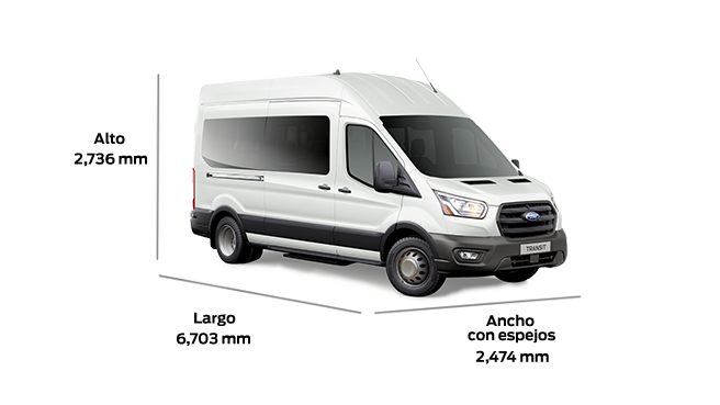 Ford Transit Pasajeros 2027 Diésel 18 personas con espacio y dimensiones para transporte