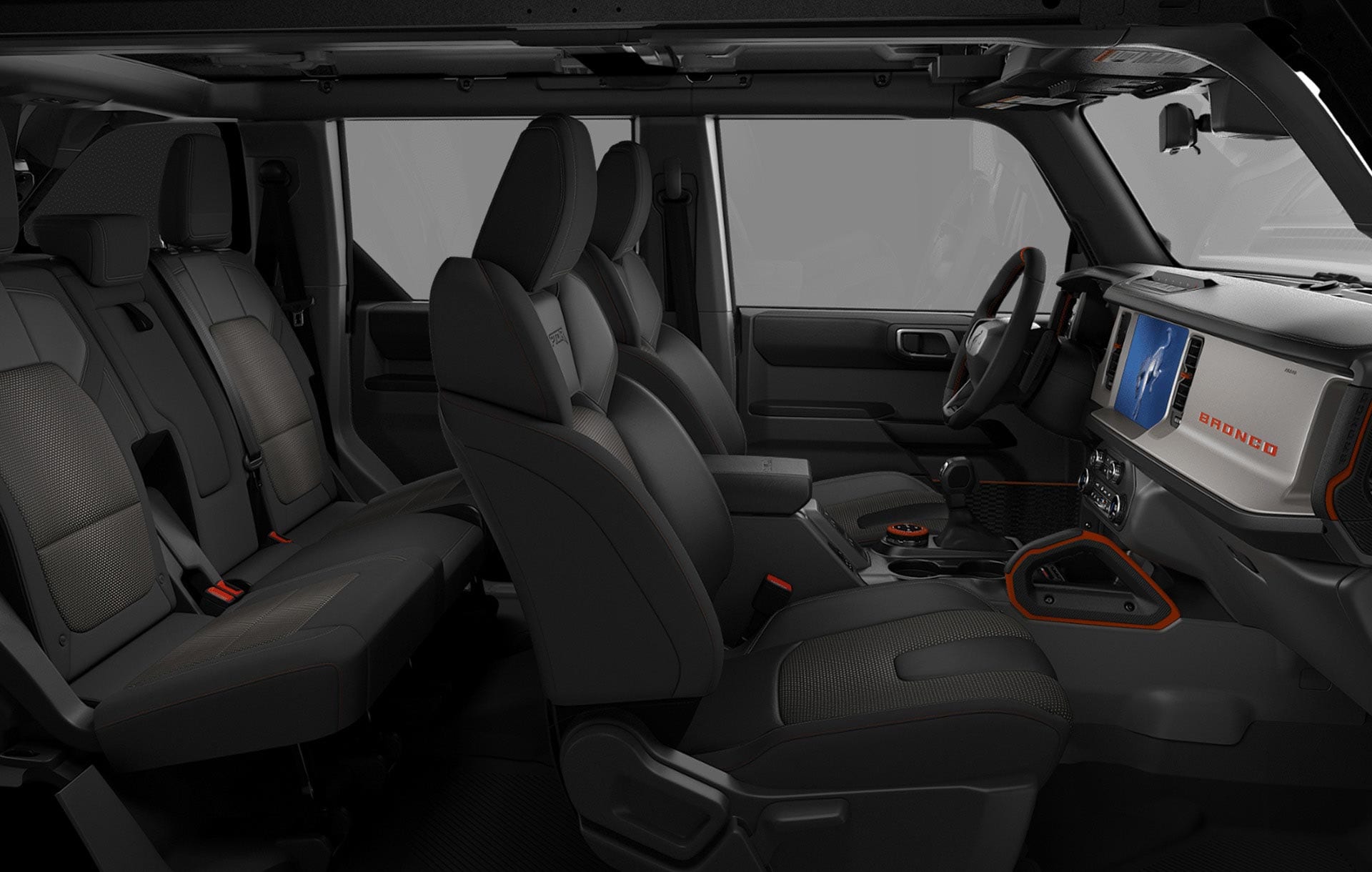 Diseño interior y Vestiduras de Vinipiel Negras Ónix Camioneta SUV 4x4 Ford Bronco Raptor 2026
