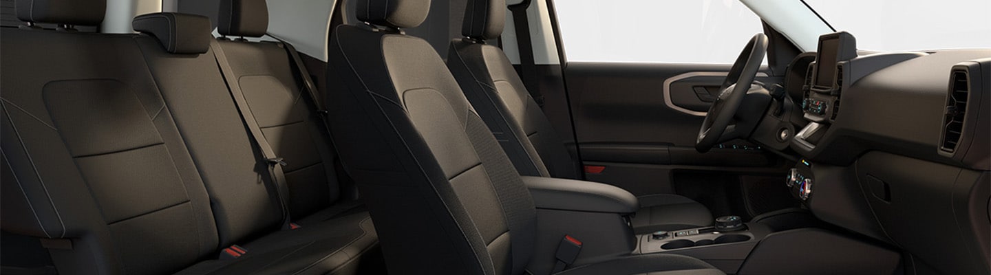 Vestiduras Color Negro de Camioneta SUV Ford Bronco Sport 2024 con Materiales OffRoad
