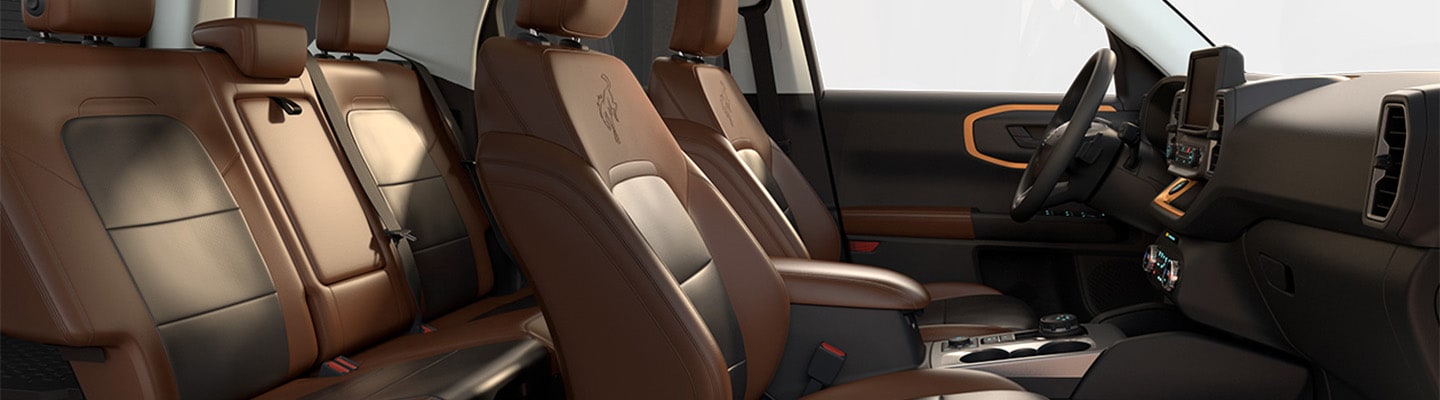 Vestiduras Color Negro con Insertos Café con Gris de Camioneta SUV Ford Bronco Sport 2024