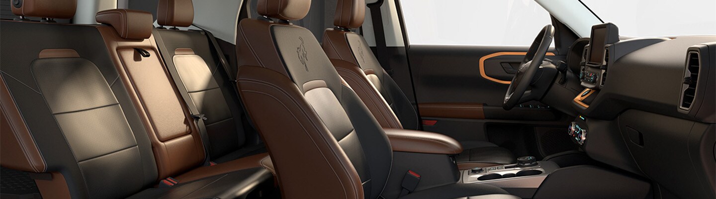 Vestiduras Bitono en Color Café y Negro de Camioneta SUV OffRoad Ford Bronco Sport 2024