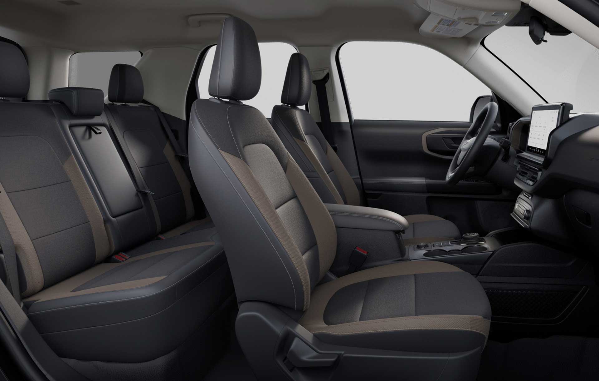 Vestiduras Color Negro con insertos cedro de Camioneta SUV Ford Bronco Sport 2026 Big Bend