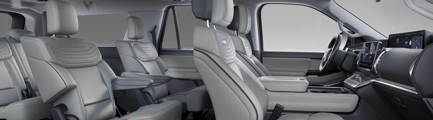 Camioneta SUV Ford Expedition 2025 de Amplio Espacio Interior con asientos en Piel Color Gris Perla