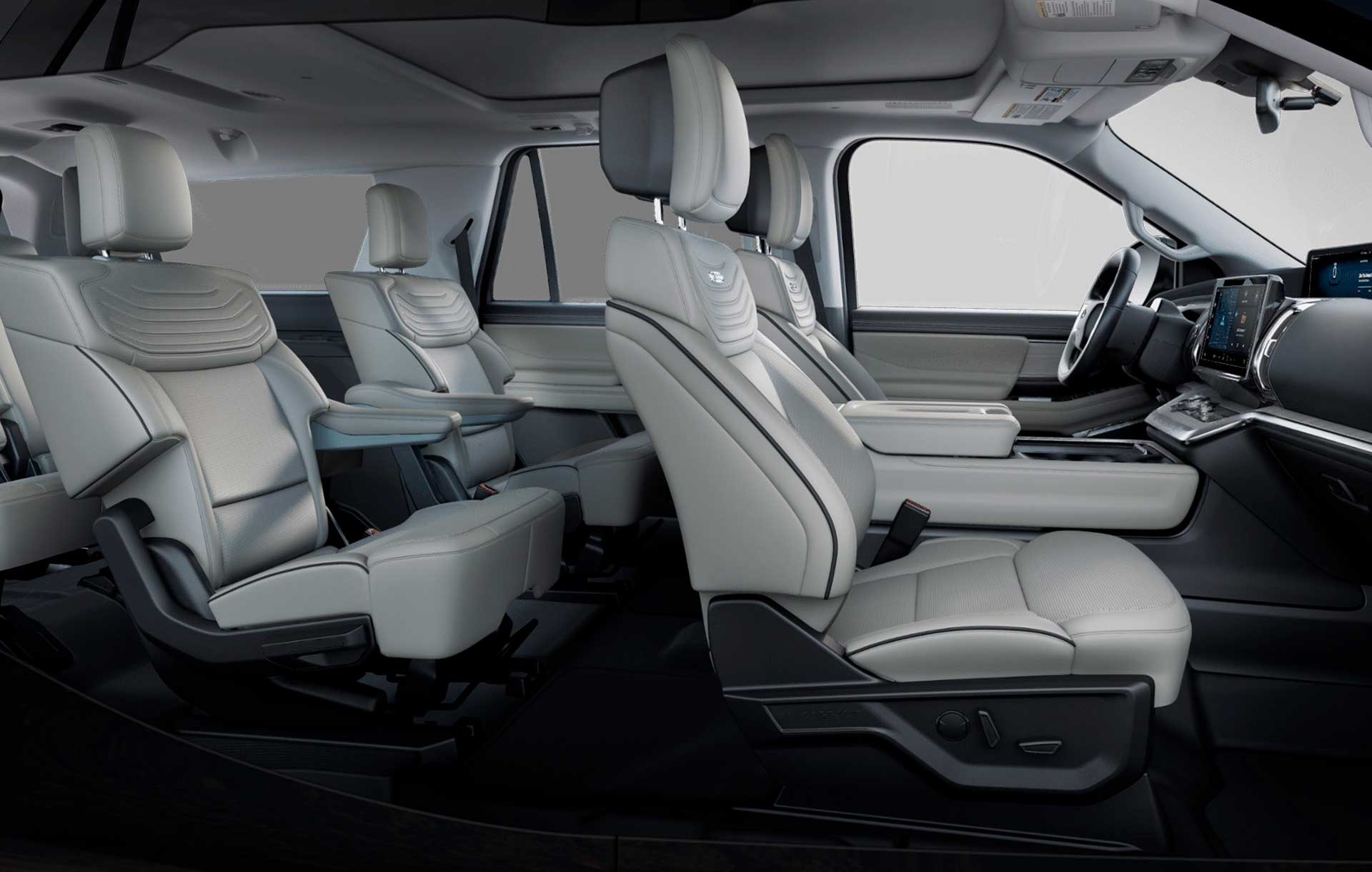 Camioneta SUV Ford Expedition 2026 de Amplio Espacio Interior con asientos en Piel Color Gris Perla