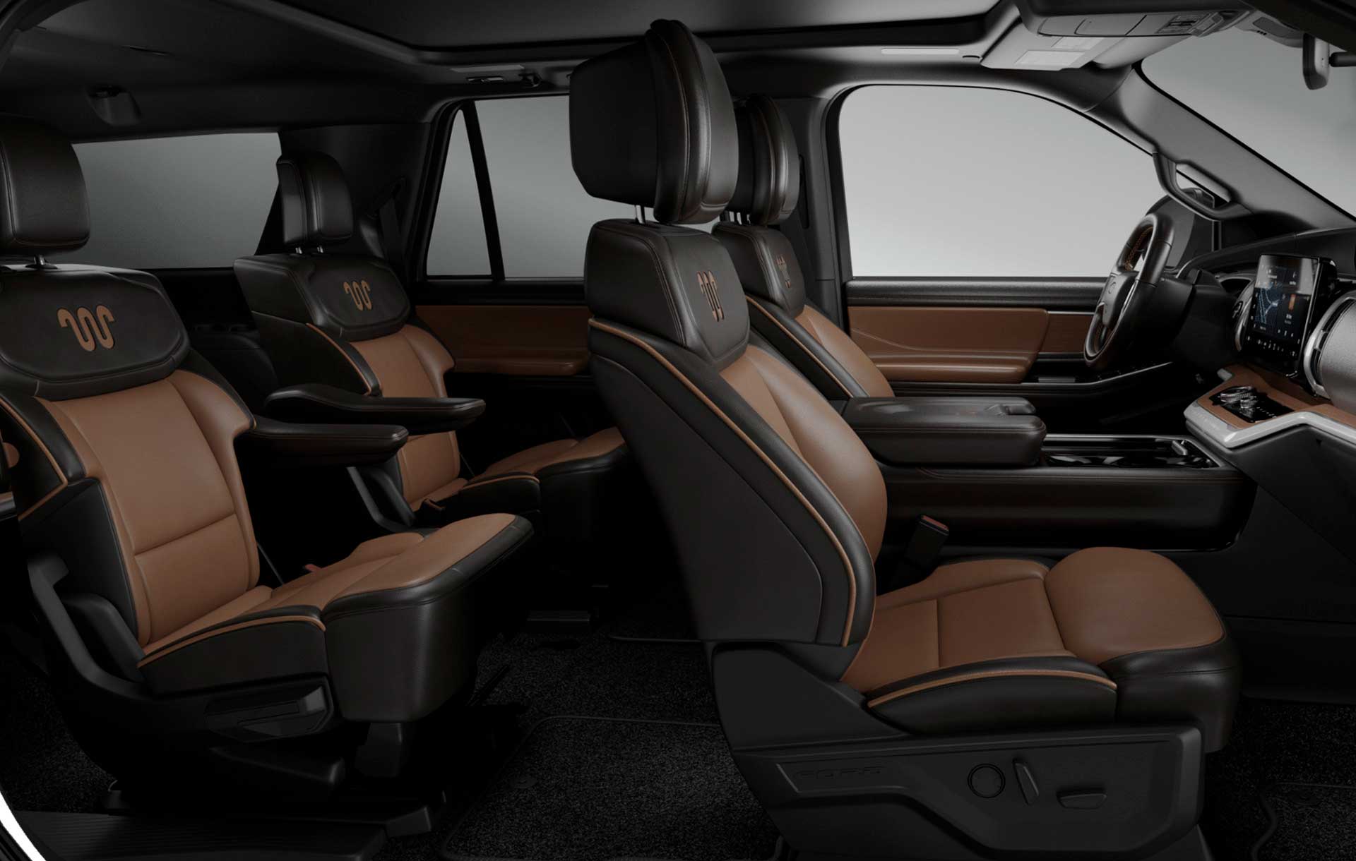 Camioneta SUV Ford Expedition 2026 versión King Ranch con asientos en Piel Color Café