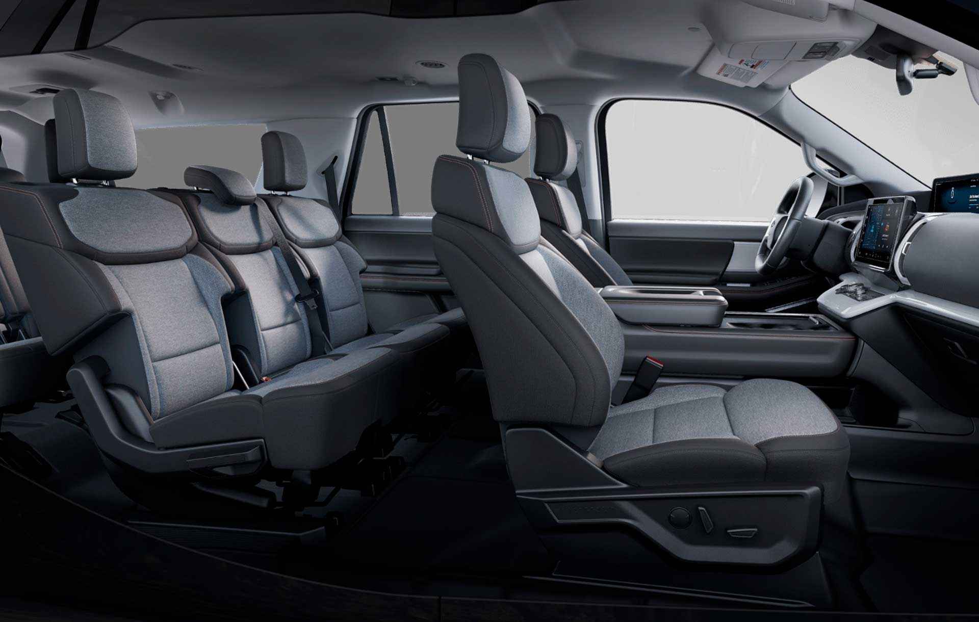 Asientos de Ford Expedition 2026 en versión Active y Active MAX disponibles en Gris Oscuro