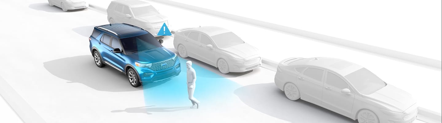 Asistencia Precolisión, Freno de Emergencia y Detección de Peatones de Ford Explorer ST 2024