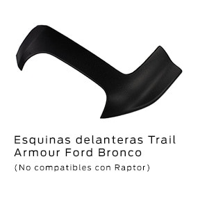 Equipa tu SUV Ford Bronco con las Esquinas Delanteras Trail Armour para Proteger su Exterior