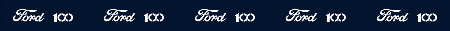 Logo Conmemorativo del 100 Aniversario de Ford en México 