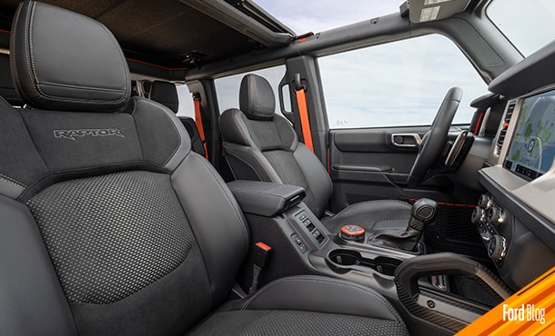 La Aventura y la Comodidad coexisten en el interior de Ford Bronco Raptor Code Orange