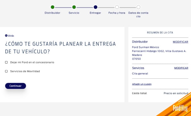 Lleva tu Vehículo a Mantenimiento Ford y elige el Servicio de Movilidad con Transporte incluido