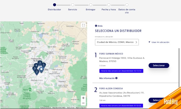 Elige el Distribuidor Autorizado Ford más cercano y Agenda tu Cita de Servicio de Mantenimiento