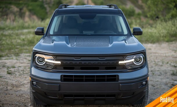 Exterior frontal de Camioneta Ford Bronco Sport Black Appearance, SUV con tecnologías de seguridad