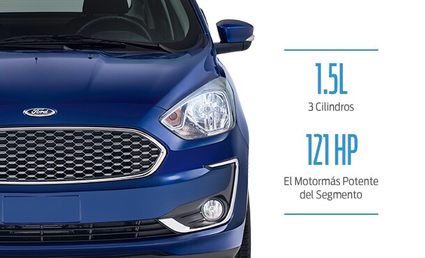 Ford Figo 2020 con un parrilla cromada en versión Titanium