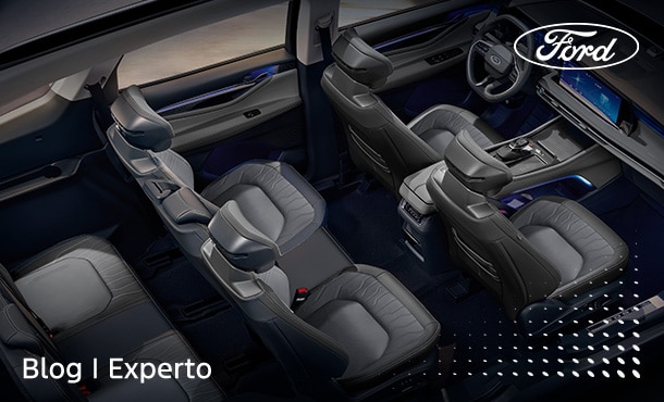 Interior de la versión Titanium de Ford Edge Híbrida 2026