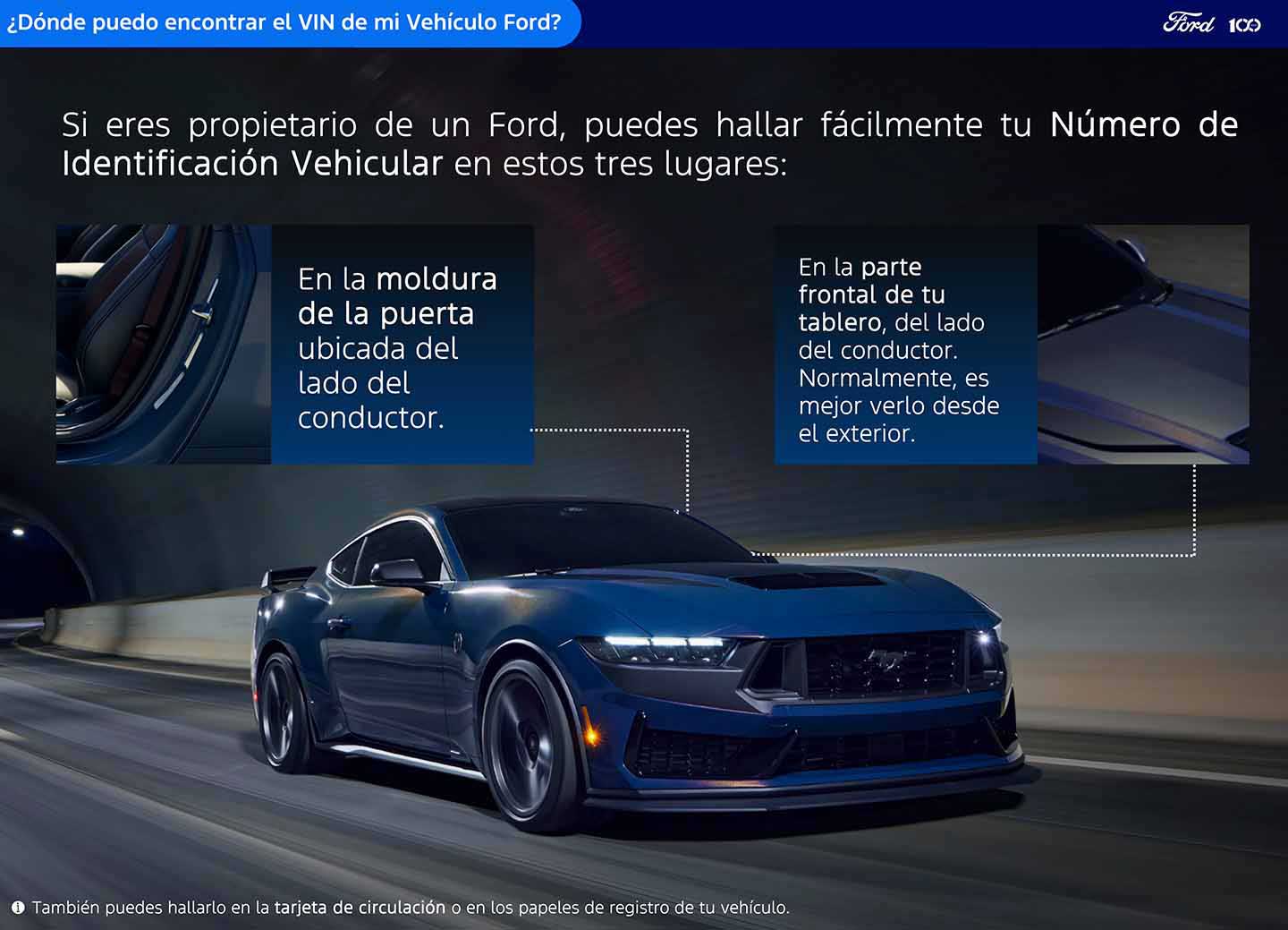Descubre a qué se refiere el Número VIN y Dónde encontrarlo en tu Vehículo Ford