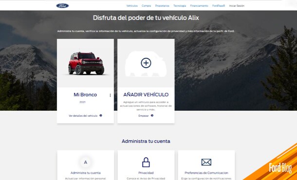 Ingresa a Mi Ford y accede a toda la información detallada de tu automóvil