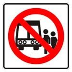 Señalamiento restrictivo no hacer paradas