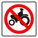 Señal restrictiva No se permite maquinaria agrícola