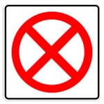 Señal restrictiva no detenerse