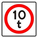 Señal de transito restrictiva de Peso