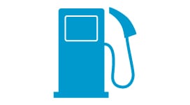 Testigo del tablero que indica nivel bajo de gasolina