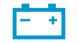 Testigo del tablero que indica batería baja del vehículo