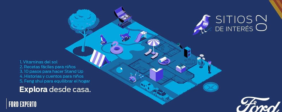 Ford ProPrints, descubre sitios de interés y actividades como tomar el sol en el jardín