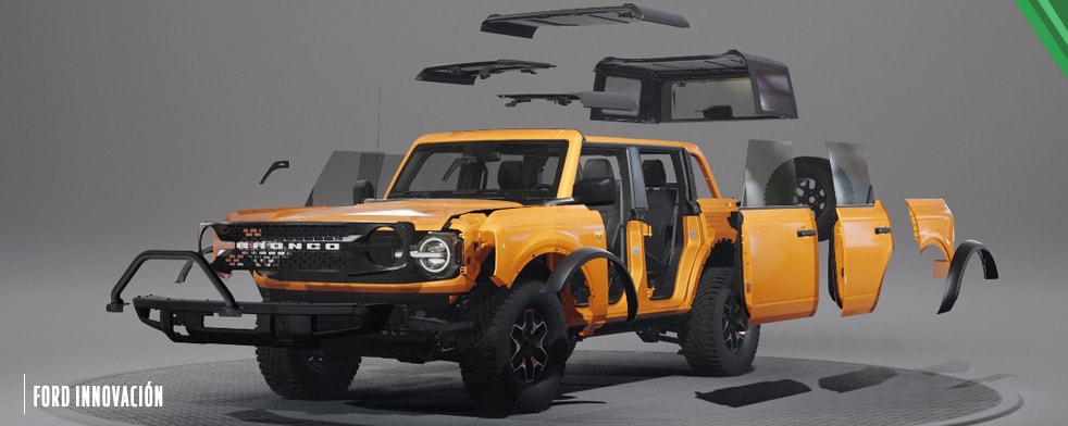 Quita puertas y modifica la configuración de Ford Bronco a tu estilo, gracias al diseño modular