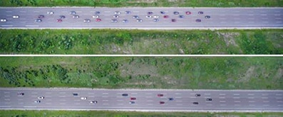 Comparación del tránsito de vehículos en condiciones normales y al usar CCA