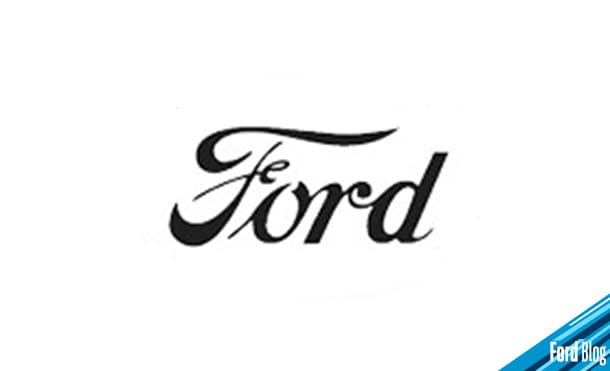Logo de 1906 con Trazos elegante utilizado en la Parrilla del Automóvil Ford Modelo T