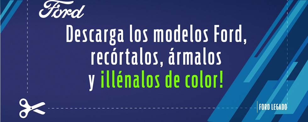 Descarga e imprime estos modelos de Ford para armar en casa con tu familia