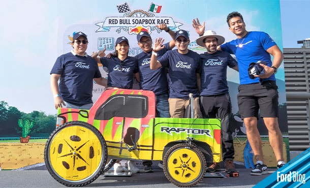 Ford concursó con un creativo auto Raptor sin motor para Red Bull Soapbox Race México