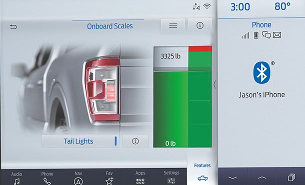Estado de la Carga de tu Pickup Ford F250 2026 con el Sistema On Board Scale
