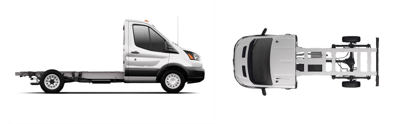 Conoce las Dimensiones de Largo, Alto y Ancho del Camión de Trabajo Ford Transit Chasis 2023