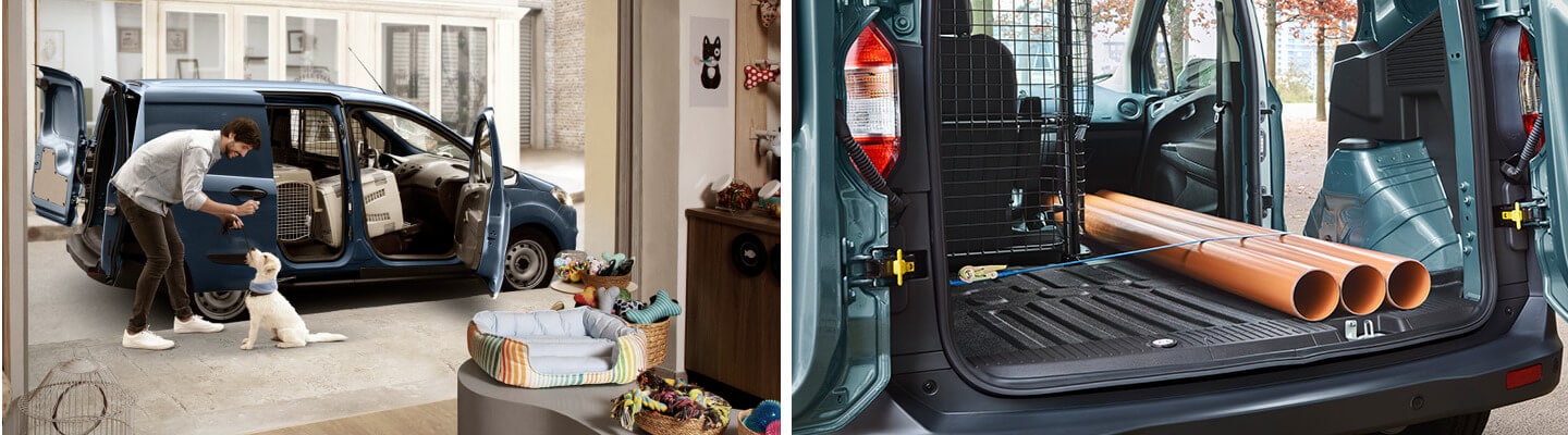 La Van Compacta Ford Transit Courier 2021 equipa mamparo de rejilla separadora de mercancía