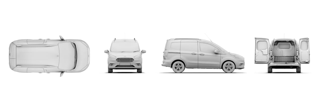 Ford Transit Courier 2023, Van Compacta de gran espacio y volumen de carga y cajuela para logística