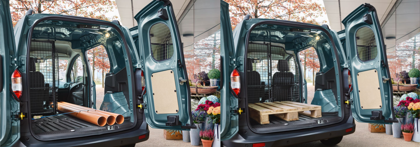 Rejilla Plegable con Asiento Abatible de Ford Transit Courier 2023 te permite cargar mayor volumen
